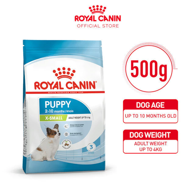 Royal Canin X-Small Puppy (500g) Dry Makanan Anak Anjing - Size Health Nutrition